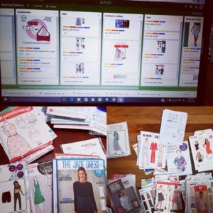 My sewing patterns on Trello