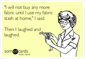 fabric stash meme